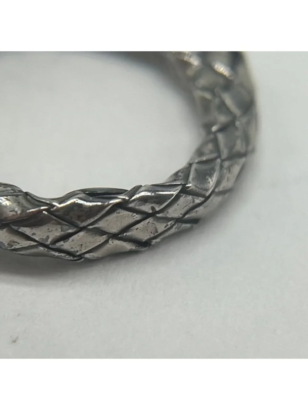 Bottega Veneta Intrecciato Ring Silver
